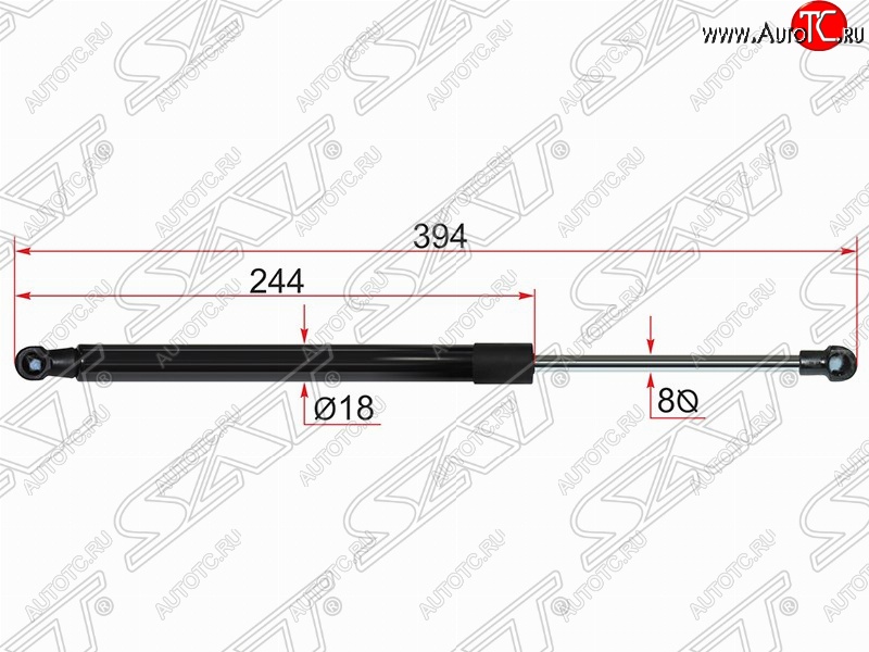 499 р. Газовый упор крышки багажника SAT  Toyota Auris  E180 (2012-2016) хэтчбэк 5 дв. дорестайлинг  с доставкой в г. Тамбов