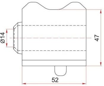 Правая резиновая втулка переднего стабилизатора (D=23) SAT Toyota Corolla E150 седан дорестайлинг (2006-2010)