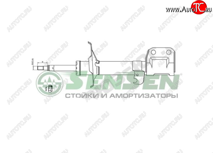 4 299 р. Левый амортизатор передний SENSEN Toyota Avensis T250 седан дорестайлинг (2003-2006)  с доставкой в г. Тамбов