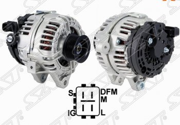 Генератор SAT (12V 100A 2.0/2.4/1AZFSE/2AZFSE) Toyota (Тойота) Avensis (Авенсис) ( T220 седан,  T250 седан,  T250 универсал) (2000-2008) T220 седан, T250 седан, T250 универсал рестайлинг, дорестайлинг, рестайлинг, рестайлинг