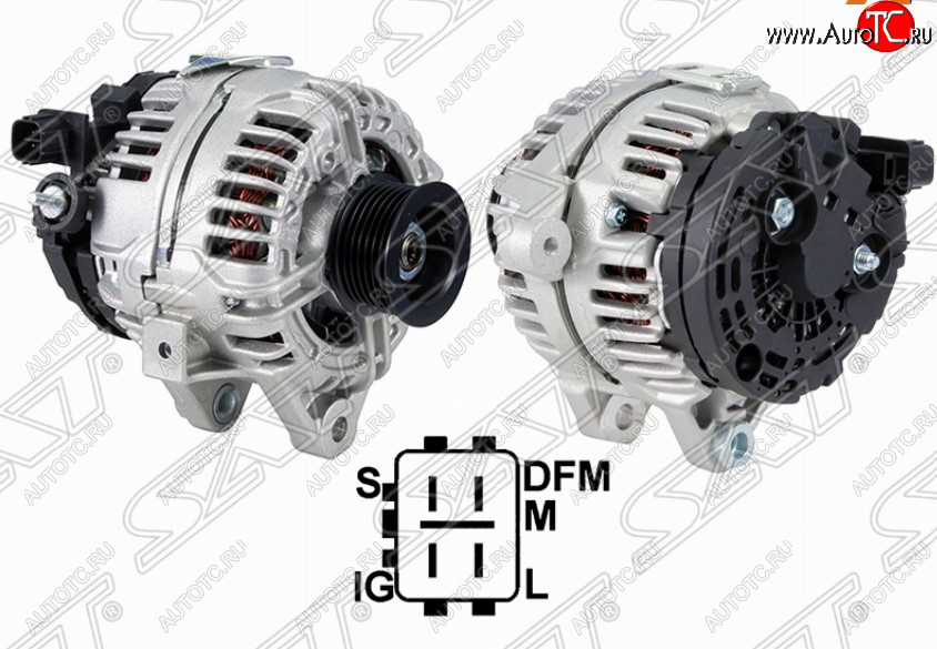 10 299 р. Генератор SAT (12V 100A 2.0/2.4/1AZFSE/2AZFSE)  Toyota Avensis ( T220 седан,  T250 седан,  T250 универсал) (2000-2008) рестайлинг, дорестайлинг, рестайлинг, рестайлинг  с доставкой в г. Тамбов