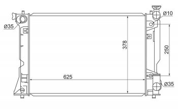 5 799 р. Радиатор двигателя SAT  Toyota Avensis ( T250 седан,  T250 универсал) (2003-2008) дорестайлинг, дорестайлинг, рестайлинг, рестайлинг  с доставкой в г. Тамбов. Увеличить фотографию 1
