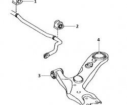 719 р. Полиуретановая втулка стабилизатора передней подвески (левая) Точка Опоры (23,4 мм)  Toyota Avensis ( T270 седан,  T270 универсал) - RAV4  XA40  с доставкой в г. Тамбов. Увеличить фотографию 2