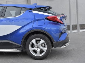 15 649 р. Защита заднего бампера d63/d42 Russtal (дуги) Toyota C-HR NGX10, ZGX10 дорестайлинг (2016-2019)  с доставкой в г. Тамбов. Увеличить фотографию 3