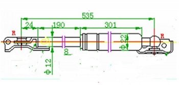 1 259 р. Левый газовый упор крышки багажника SAT  Toyota Caldina  T190 (1992-1997) дорестайлинг универсал, рестайлинг универсал  с доставкой в г. Тамбов. Увеличить фотографию 1