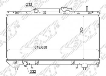 5 249 р. Радиатор двигателя SAT Toyota Caldina T190 дорестайлинг универсал (1992-1995)  с доставкой в г. Тамбов. Увеличить фотографию 1