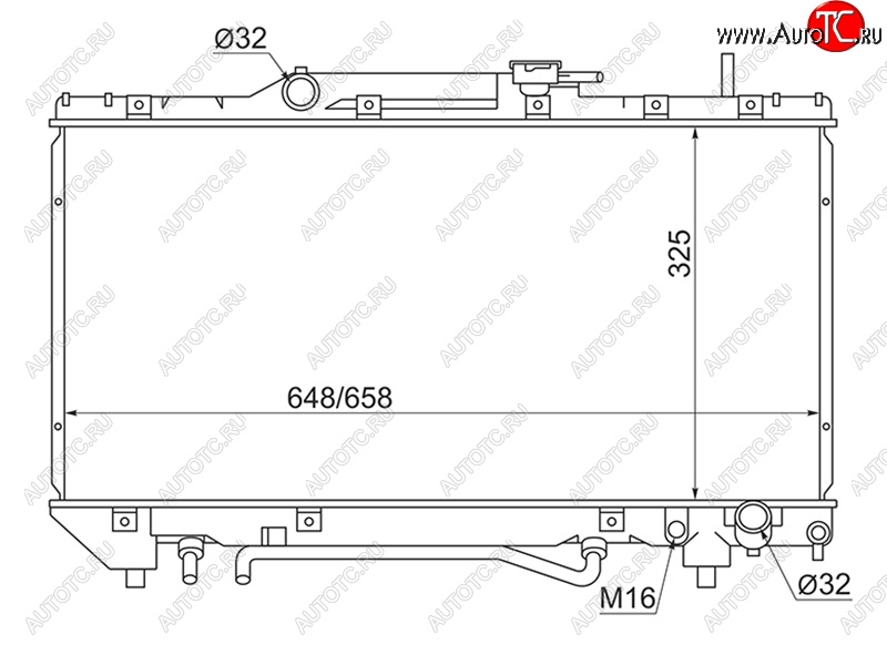 5 899 р. Радиатор двигателя (пластинчатый, МКПП/АКПП,	3SFE/3SGE/4SFE) SAT  Toyota Caldina ( T190,  T210) - Corona  T190  с доставкой в г. Тамбов