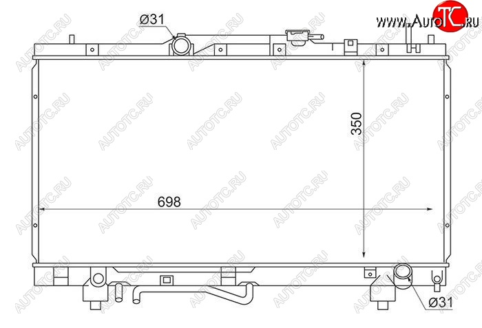 6 849 р. Радиатор двигателя SAT (пластинчатый, пробка радиатора R102A) Toyota Caldina T190 дорестайлинг универсал (1992-1995)  с доставкой в г. Тамбов