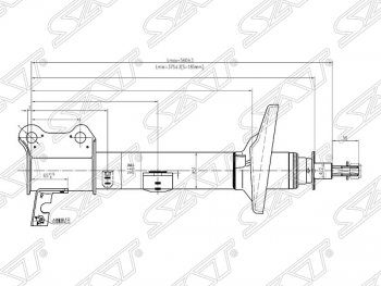 Левый амортизатор задний SAT  Caldina ( T190,  T210), Carina ( T190,  Е210), Corona  T190
