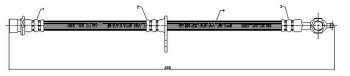 Тормозной шланг SAT (передний, правый) Toyota Gaia XM10 дорестайлинг (1998-2001)