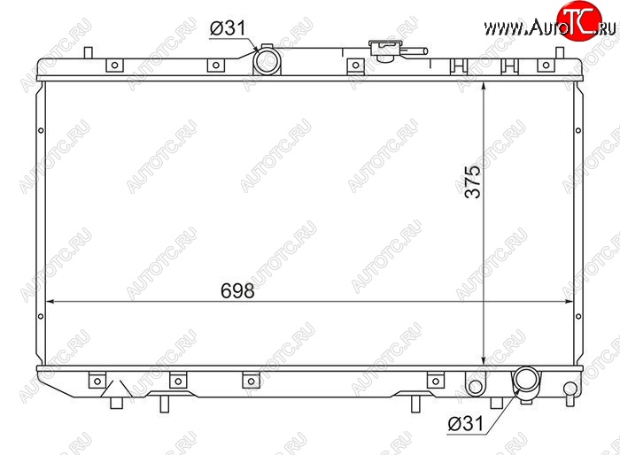 8 399 р. Радиатор двигателя SAT (DIESEL)  Toyota Caldina  T210 - Corona Premio  T210  с доставкой в г. Тамбов