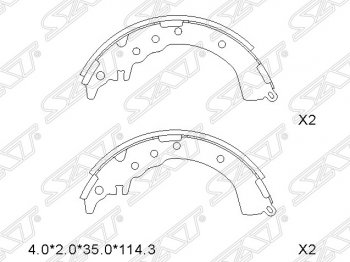 1 799 р. Колодки тормозные SAT (задние, 4WD)  Toyota Caldina  T210 (1997-2002) дорестайлинг универсал, рестайлинг универсал  с доставкой в г. Тамбов. Увеличить фотографию 1