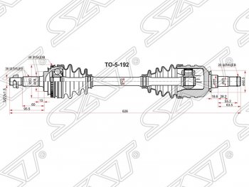 8 849 р. Привод передний левый SAT Toyota Caldina T210 дорестайлинг универсал (1997-1999)  с доставкой в г. Тамбов. Увеличить фотографию 1