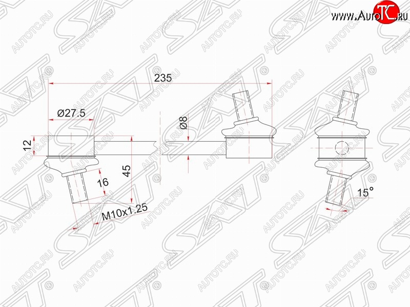 479 р. Стойка (тяга) заднего стабилизатора SAT  Toyota Camry  V30 - Vista  седан  с доставкой в г. Тамбов