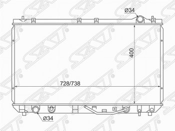 Радиатор двигателя SAT Toyota Camry XV20 (1999-2001)