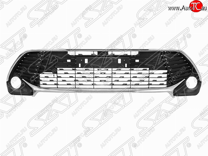 7 299 р. Решётка в передний бампер (с оправами) (RUSSIAN TYPE) SAT  Toyota Camry  XV55 (2017-2018) 2-ой рестайлинг  с доставкой в г. Тамбов