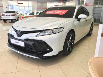 24 999 р. Решетка в передний бампер HEMMES  Toyota Camry  XV70 (2017-2021) дорестайлинг (неокрашенная)  с доставкой в г. Тамбов. Увеличить фотографию 2