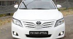 1 269 р. Реснички на фары (рестайлинг) RA  Toyota Camry  XV40 (2009-2011) рестайлинг (Неокрашенные)  с доставкой в г. Тамбов. Увеличить фотографию 3