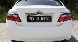 1 239 р. Реснички на фонари (рестайлинг) RA Toyota Camry XV40 рестайлинг (2009-2011) (Неокрашенные)  с доставкой в г. Тамбов. Увеличить фотографию 2