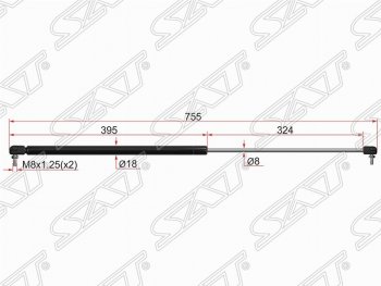 Газовый упор капота SAT Toyota Camry XV30 рестайлинг (2004-2006)