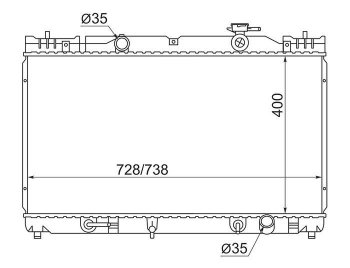 Радиатор двигателя SAT Toyota Camry XV30 дорестайлинг (2001-2004)