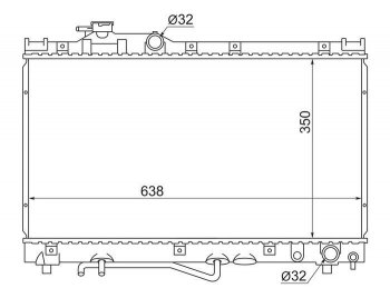 6 849 р. Радиатор двигателя SAT  Toyota Celica  T210 (1993-1999)  с доставкой в г. Тамбов. Увеличить фотографию 1