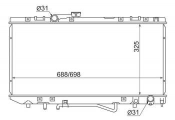 Радиатор двигателя SAT Toyota (Тойота) Celica (Селика)  T180 (1989-1993) T180