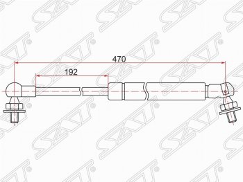 1 089 р. Газовый упор капота SAT  Toyota Chaser - Mark 2  X90  с доставкой в г. Тамбов. Увеличить фотографию 1