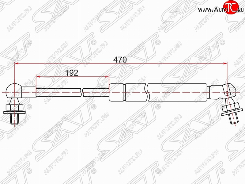 1 089 р. Газовый упор капота SAT  Toyota Chaser - Mark 2  X90  с доставкой в г. Тамбов