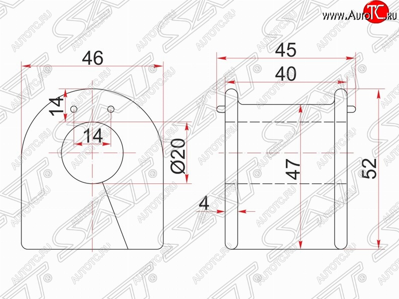 143 р. Резиновая втулка заднего стабилизатора (D=20) SAT  Toyota Chaser - Mark 2 ( X90,  X100)  с доставкой в г. Тамбов