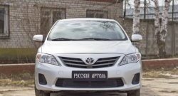 1 569 р. Защитная сетка решетки переднего бампера РА  Toyota Corolla  E150 (2009-2013) седан рестайлинг  с доставкой в г. Тамбов. Увеличить фотографию 4