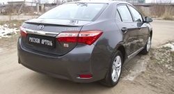 1 129 р. Защитная накладка на задний бампер RA  Toyota Corolla  E180 (2013-2019) дорестайлинг, рестайлинг  с доставкой в г. Тамбов. Увеличить фотографию 2