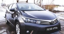 899 р. Реснички на фары RA  Toyota Corolla  E180 (2013-2016) дорестайлинг (Неокрашенные)  с доставкой в г. Тамбов. Увеличить фотографию 2