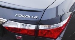 989 р. Реснички на фонари RA Toyota Corolla E180 дорестайлинг (2013-2016) (Неокрашенные)  с доставкой в г. Тамбов. Увеличить фотографию 1