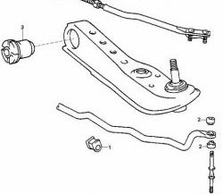 339 р. Полиуретановая втулка стойки стабилизатора передней подвески Точка Опоры  Toyota Crown  S150 - Hiace Regius  с доставкой в г. Тамбов. Увеличить фотографию 2