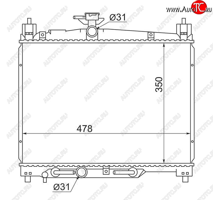 4 469 р. Радиатор двигателя SAT  Toyota Echo  XP10 - Yaris  XP10  с доставкой в г. Тамбов