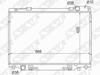 8 849 р. Радиатор двигателя SAT Toyota Estima XR10,XR20 (1990-1999)  с доставкой в г. Тамбов. Увеличить фотографию 1