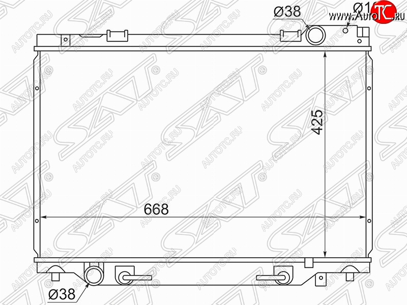 8 849 р. Радиатор двигателя SAT  Toyota Estima  XR10,XR20 - Estima Emina  XR10, XR20  с доставкой в г. Тамбов