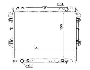 8 399 р. Радиатор двигателя SAT  Toyota Fortuner  AN50/AN60 - Hilux ( AN10,AN20,  AN20,AN30)  с доставкой в г. Тамбов. Увеличить фотографию 1