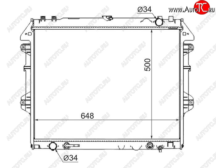 8 399 р. Радиатор двигателя SAT  Toyota Fortuner  AN50/AN60 - Hilux ( AN10,AN20,  AN20,AN30)  с доставкой в г. Тамбов