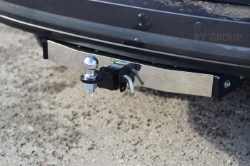 17 149 р. Фаркоп Petroil Tuning (съемный квадрат)  Toyota Fortuner  AN160 (2015-2025) дорестайлинг, рестайлинг (с нержавеющей накладкой)  с доставкой в г. Тамбов. Увеличить фотографию 3