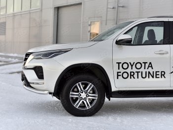 17 399 р. Защита переднего бампера (Ø63 мм, нержавейка) SLITKOFF Toyota Fortuner AN160 рестайлинг (2020-2025)  с доставкой в г. Тамбов. Увеличить фотографию 4