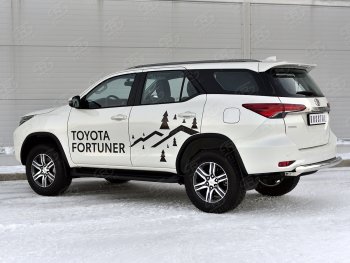 15 999 р. Защита заднего бампера SLITKOFF d76 дуга  Toyota Fortuner  AN160 (2020-2025) рестайлинг  с доставкой в г. Тамбов. Увеличить фотографию 3