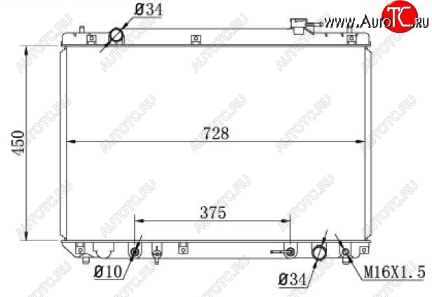 8 199 р. Радиатор двигателя SAT  Toyota Harrier  XU10 - Kluger  XU20  с доставкой в г. Тамбов