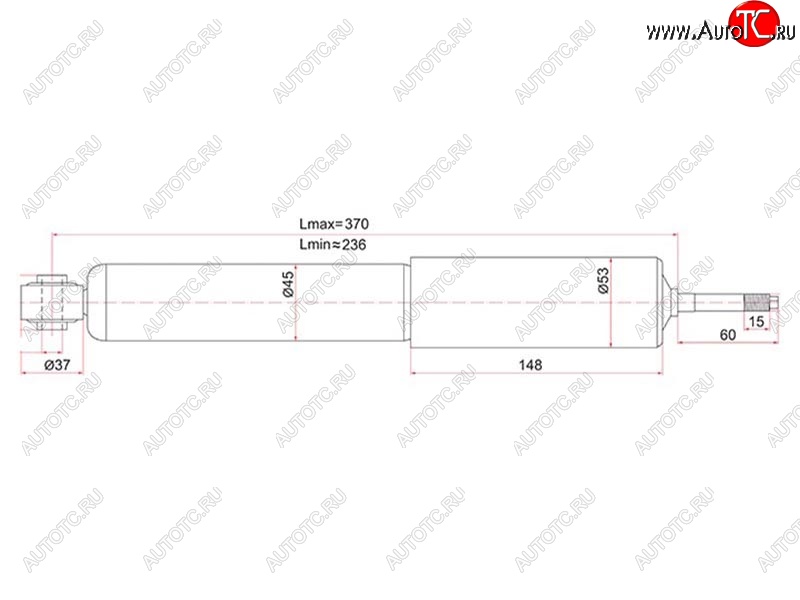 1 559 р. Амортизатор передний LH=RH SAT  Toyota Hiace  H200 (2004-2017) минивэн (Япония) дорестайлинг , минивэн (Япония) 1-ый рестайлинг, минивэн (Япония) 2-ой рестайлинг, минивэн (Япония) 3-ий рестайлинг  с доставкой в г. Тамбов