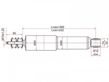 Амортизатор передний LH=RH SAT  Hiace  H100, Hiace Regius