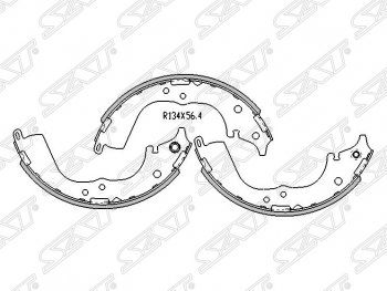 2 499 р. Колодки тормозные SAT (задние)  Toyota Hiace  H100 (1989-1993) минивэн дорестайлинг (Япония)  с доставкой в г. Тамбов. Увеличить фотографию 1
