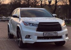 12 999 р. Комплект накладок на колёсные арки TopKontur Design Toyota Highlander XU50 дорестайлинг (2013-2017)  с доставкой в г. Тамбов. Увеличить фотографию 2