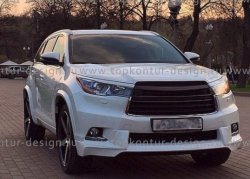 5 399 р. Решётка радиатора TopKontur Design Toyota Highlander XU50 дорестайлинг (2013-2017)  с доставкой в г. Тамбов. Увеличить фотографию 2