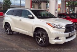 5 399 р. Решётка радиатора TopKontur Design Toyota Highlander XU50 дорестайлинг (2013-2017)  с доставкой в г. Тамбов. Увеличить фотографию 4